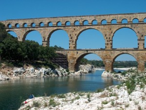 The Roman-built Pont du Gard in modern-day southern France.